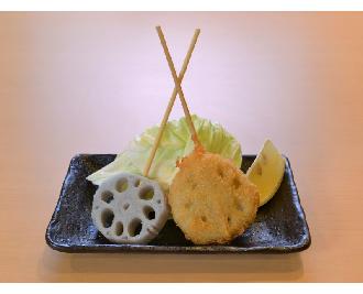 串揚げ名人 れんこん 12本 冷凍 八幡フーズ 業務用食材 飲食店仕入れ ミクリード